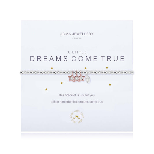Joma Silver Plated Beaded Bracelet A Little DREAMS COME TRUE + Gift Bag 1860