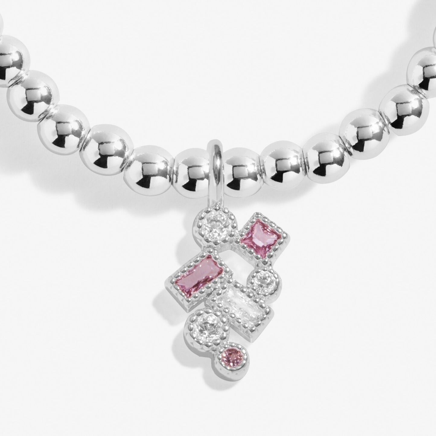 Joma Silver Plated Beaded Bracelet A Little HAPPIEST OF BIRTHDAYS +Gift Bag 8149