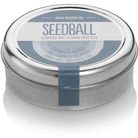 Seedball Urban Meadow Mix Seed Bombs ( Wild Flower Tin)  - Sow Spring Autumn