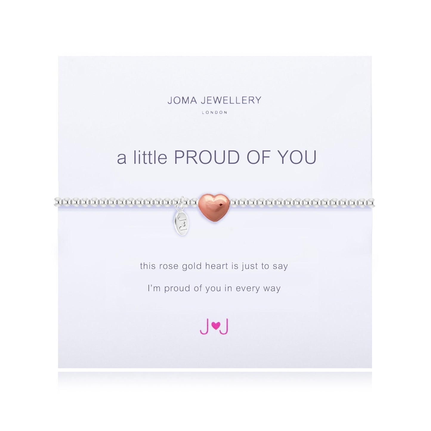 Joma Silver Plated Beaded Bracelet A Little PROUD OF YOU + Gift Bag 1657