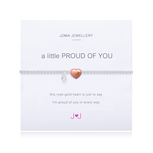 Joma Silver Plated Beaded Bracelet A Little PROUD OF YOU + Gift Bag 1657