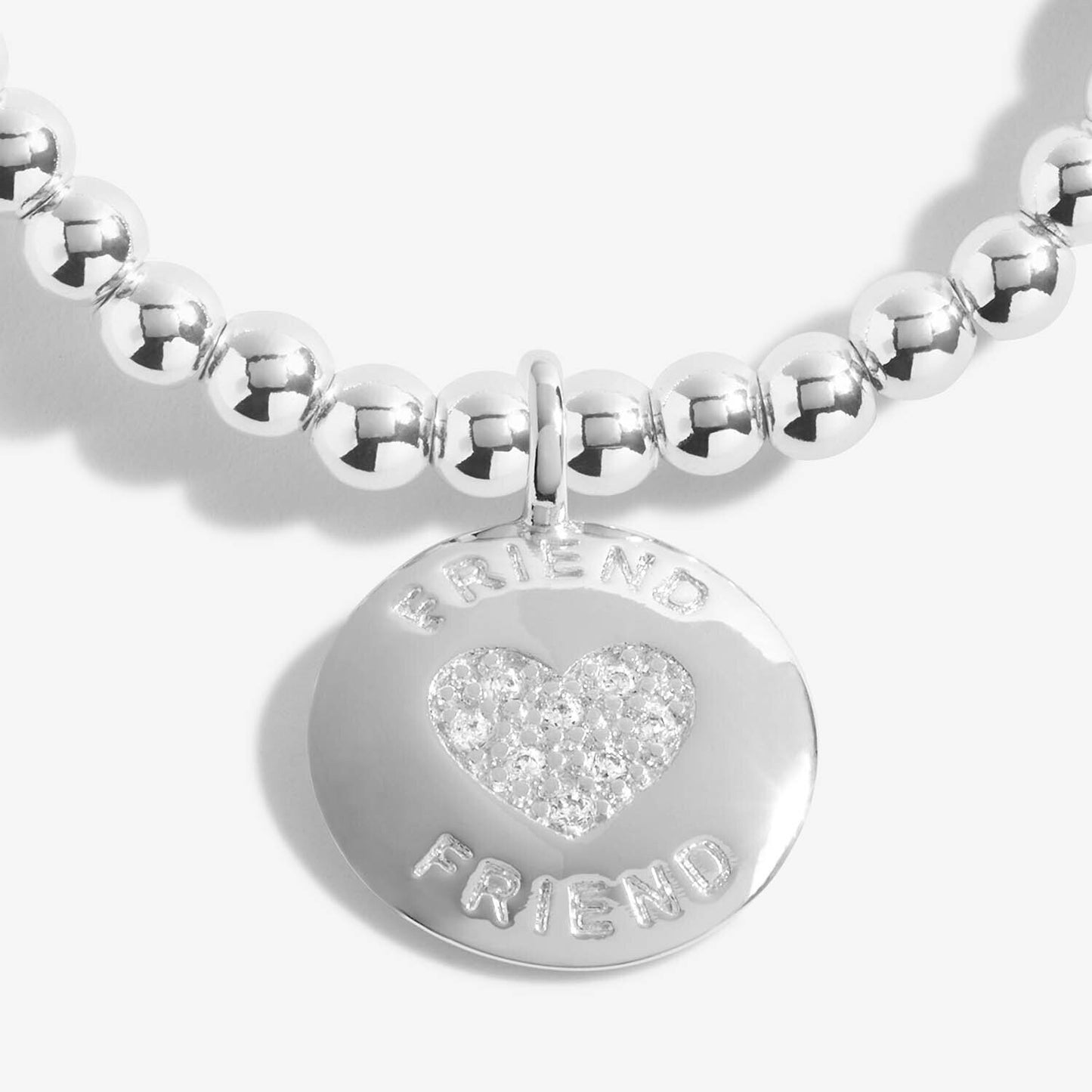 Joma Silver Plated Beaded Bracelet A Little JUST FOR YOU  FRIEND + Gift Bag 5809