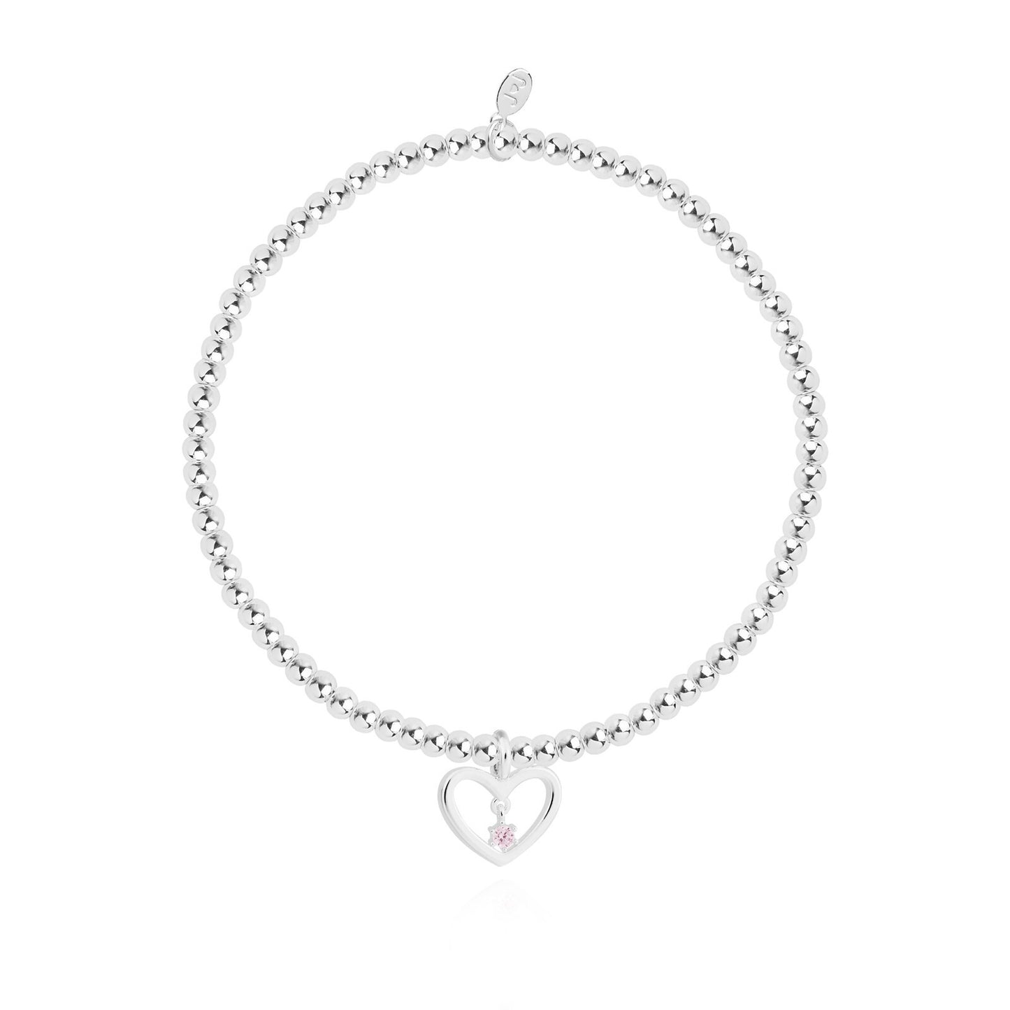 Joma Jewellery Silver Plated Beaded Bracelet A Little TRUE FRIEND + Gift Bag