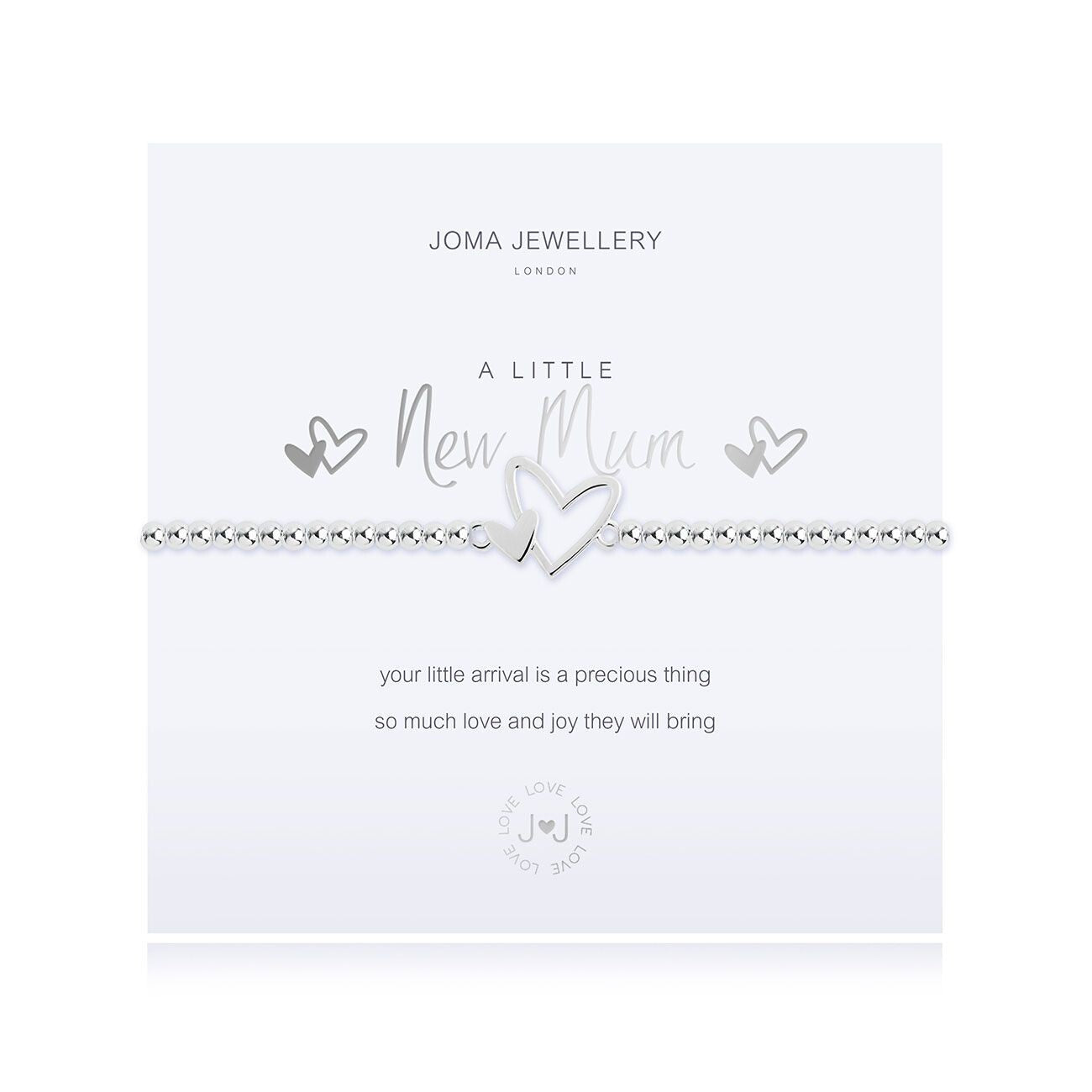 Joma Jewellery Silver Plated Beaded Bracelet A Little NEW MUM + GIFT BAG 3482