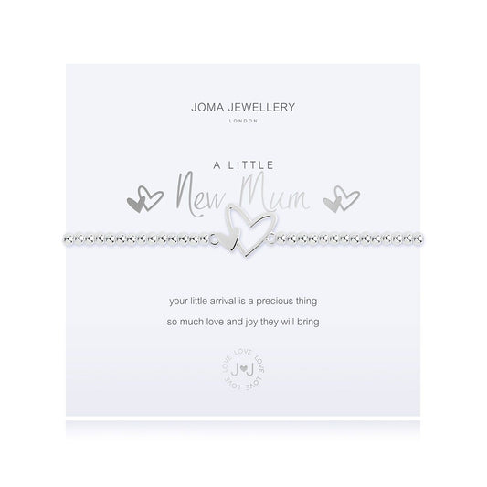 Joma Jewellery Silver Plated Beaded Bracelet A Little NEW MUM + GIFT BAG 3482