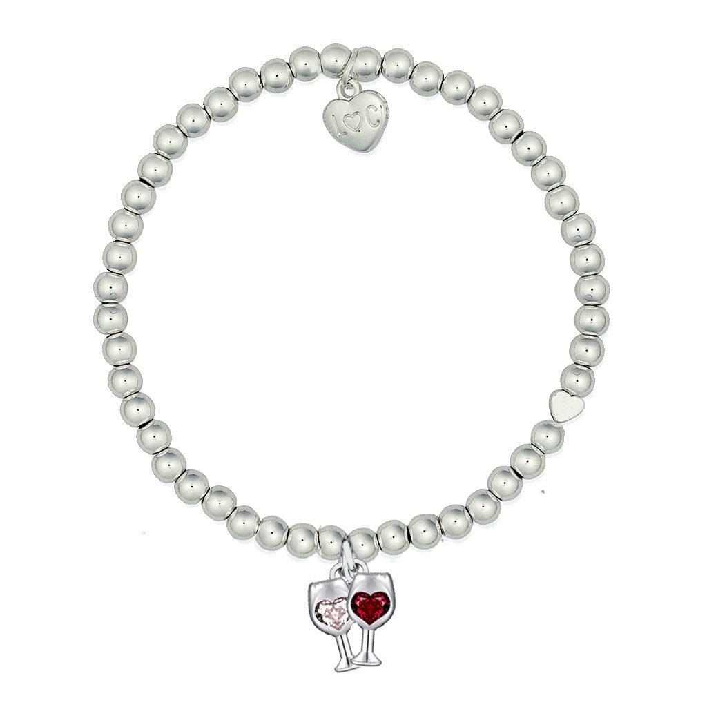 Life Charms Beaded Bracelet - BESTIES - YOU ARE MY PARTNER IN WINE - Gift Boxed