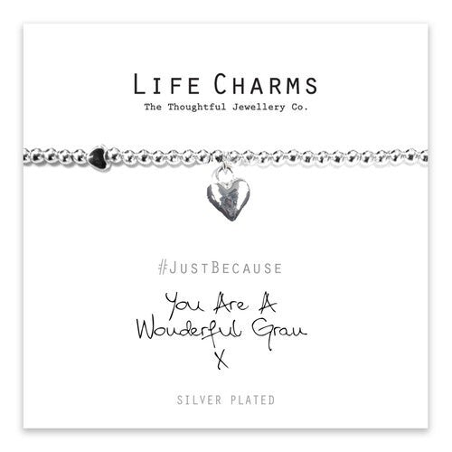 Life Charms Bracelet - " You Are a WONDERFUL GRAN x " - Beautifully Gift Boxed