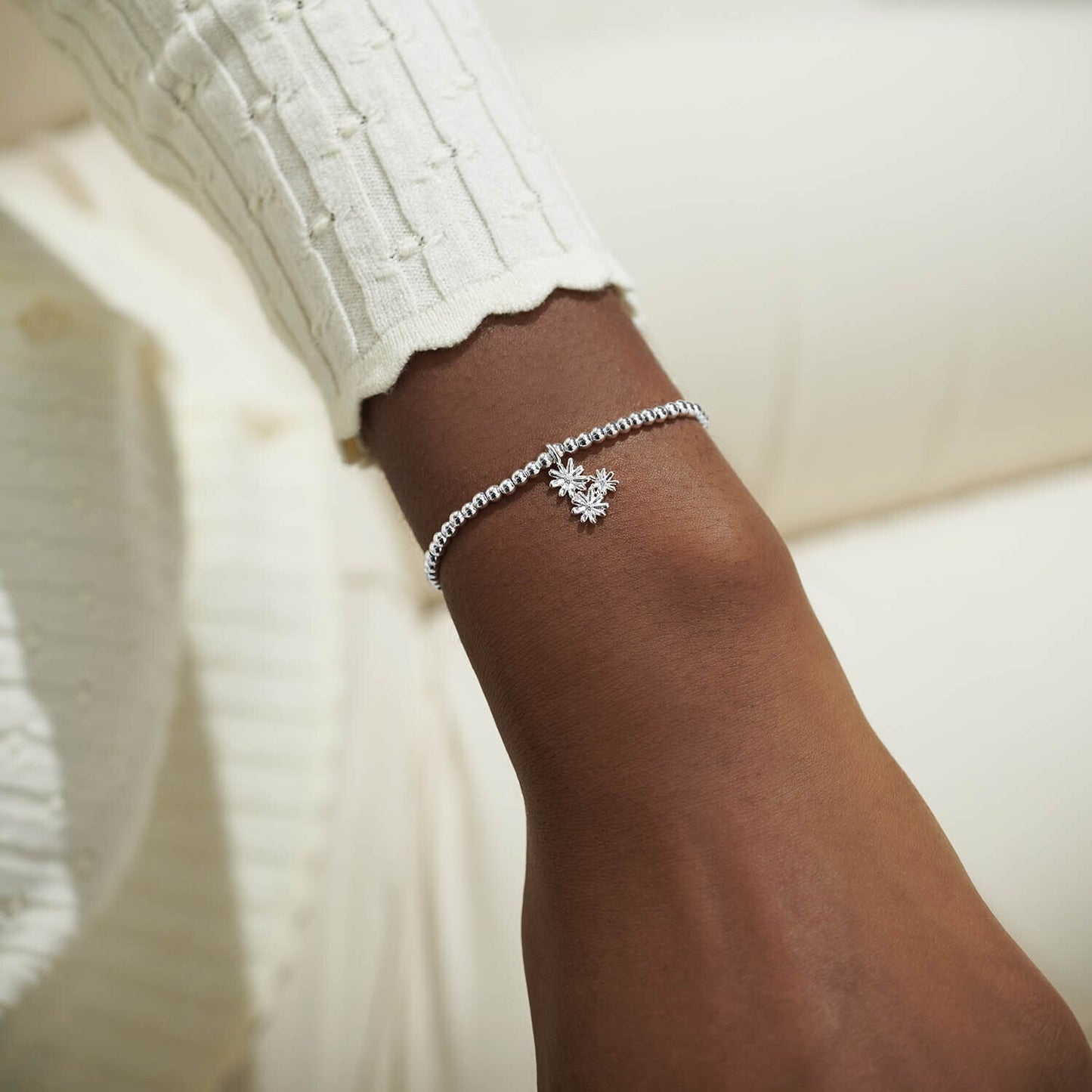 Joma Jewellery Silver Plated Beaded Bracelet A Little SYMPATHY + Gift Bag
