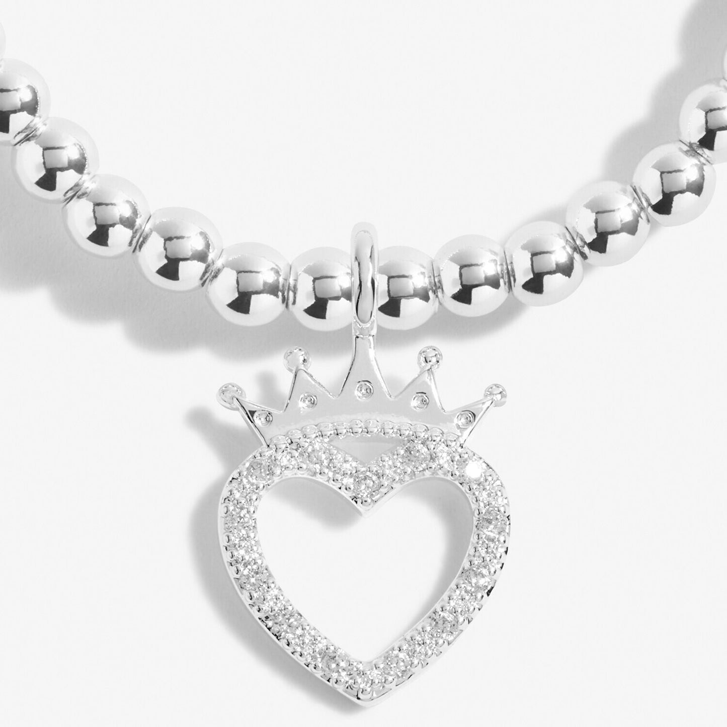 Joma Silver Plated Beaded Bracelet A Little BIRTHDAY QUEEN + Gift Bag 6065