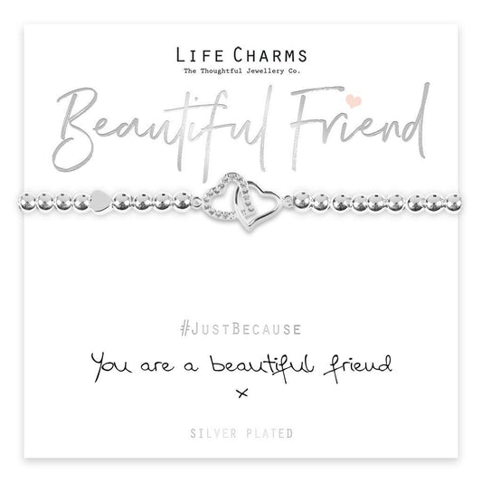 Life Charms Bracelet - " You Are a BEAUTIFUL FRIEND x " - Beautifully Gift Boxed