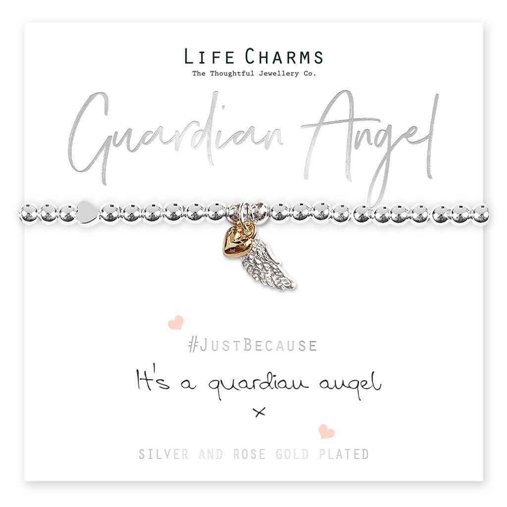 Life Charms Bracelet - " It's a GUARDIAN ANGEL x " - Beautifully Gift Boxed