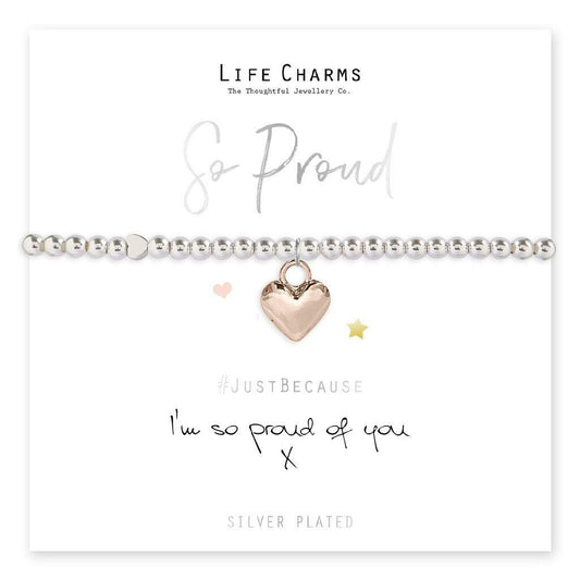 Life Charms Bracelet SO PROUD - I'm So Proud Of You  - Beautifully Gift Boxed