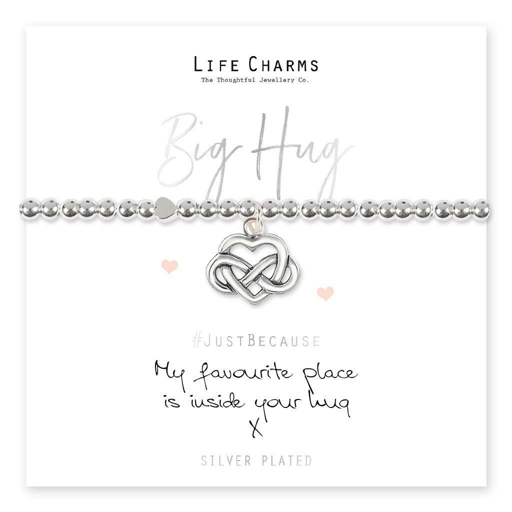 Life Charms Bracelet BIG HUG - My Favourite Place is Inside Your Hug -Gift Boxed