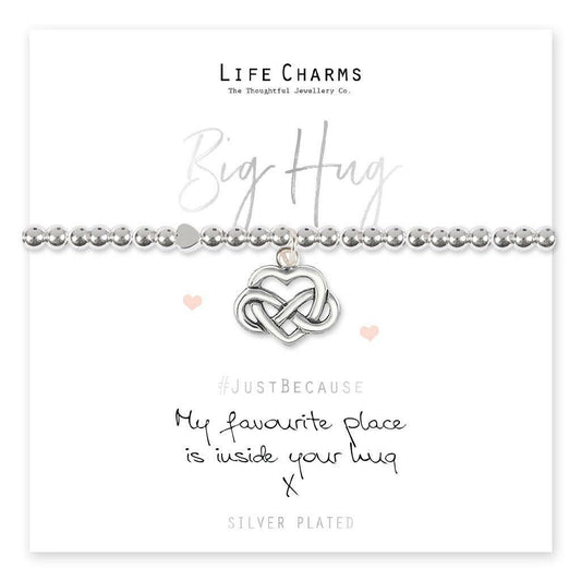 Life Charms Bracelet BIG HUG - My Favourite Place is Inside Your Hug -Gift Boxed