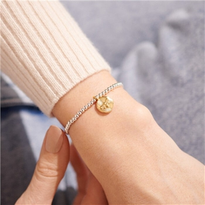 Joma Jewellery Silver Plated Beaded Bracelet A Little BEE LUCKY + Gift Bag 6067