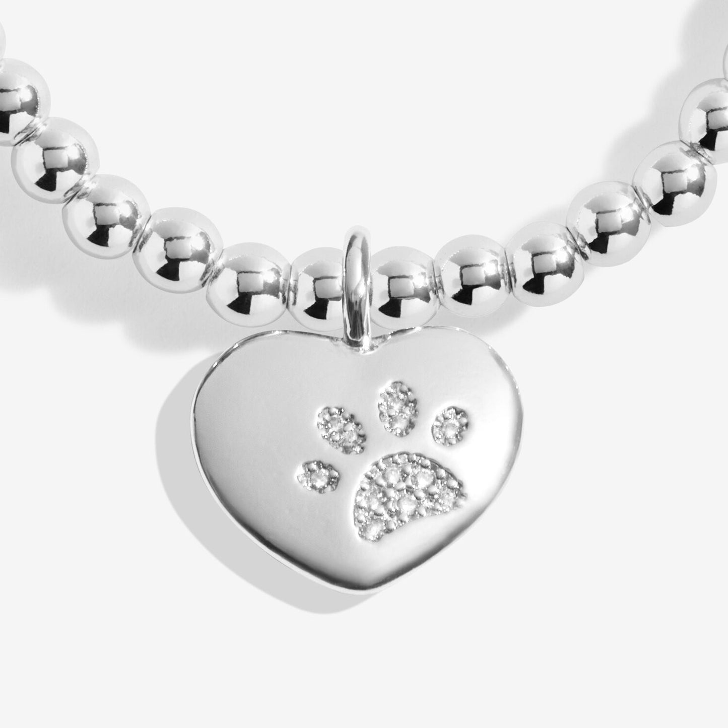 Joma Silver Plated Beaded Bracelet A Little PETS LEAVE PAWPRINTS ON OUR HEARTS