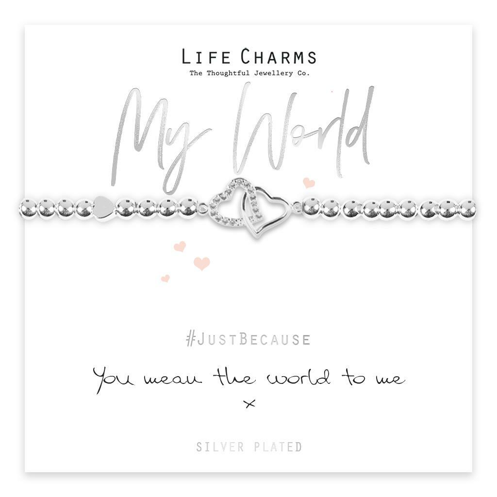 Life Charms Bracelet - " YOU MEAN THE WORLD TO ME " -  Beautifully Gift Box